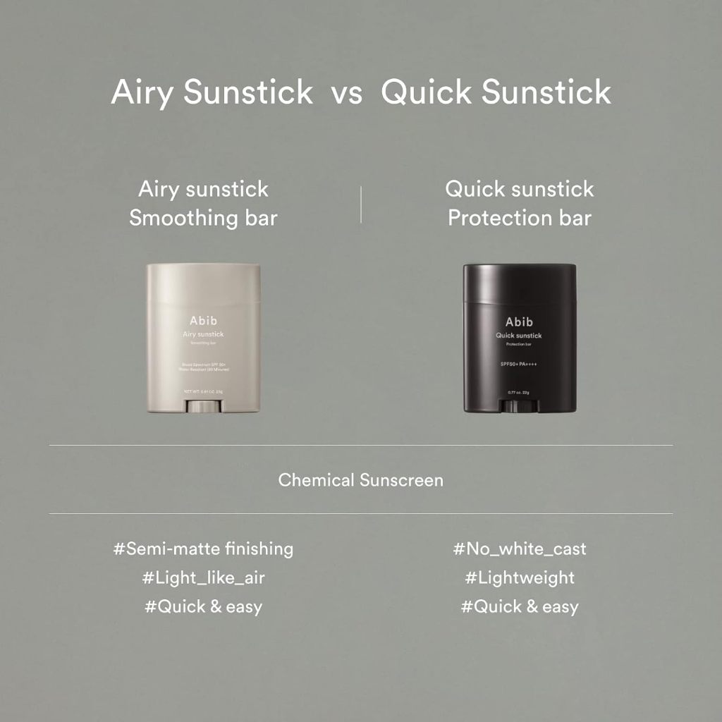 Abib Airy Sunstick Smoothing Bar SPF50 23g EXP 01.27 | Non-Sticky Semi-Matte Finish
