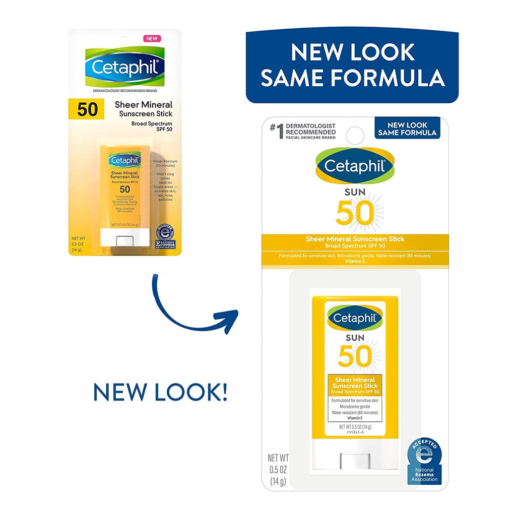 Cetaphil Sheer Mineral Sunscreen Stick SPF50 14g EXP 08.25 | Broad Spectrum SPF50