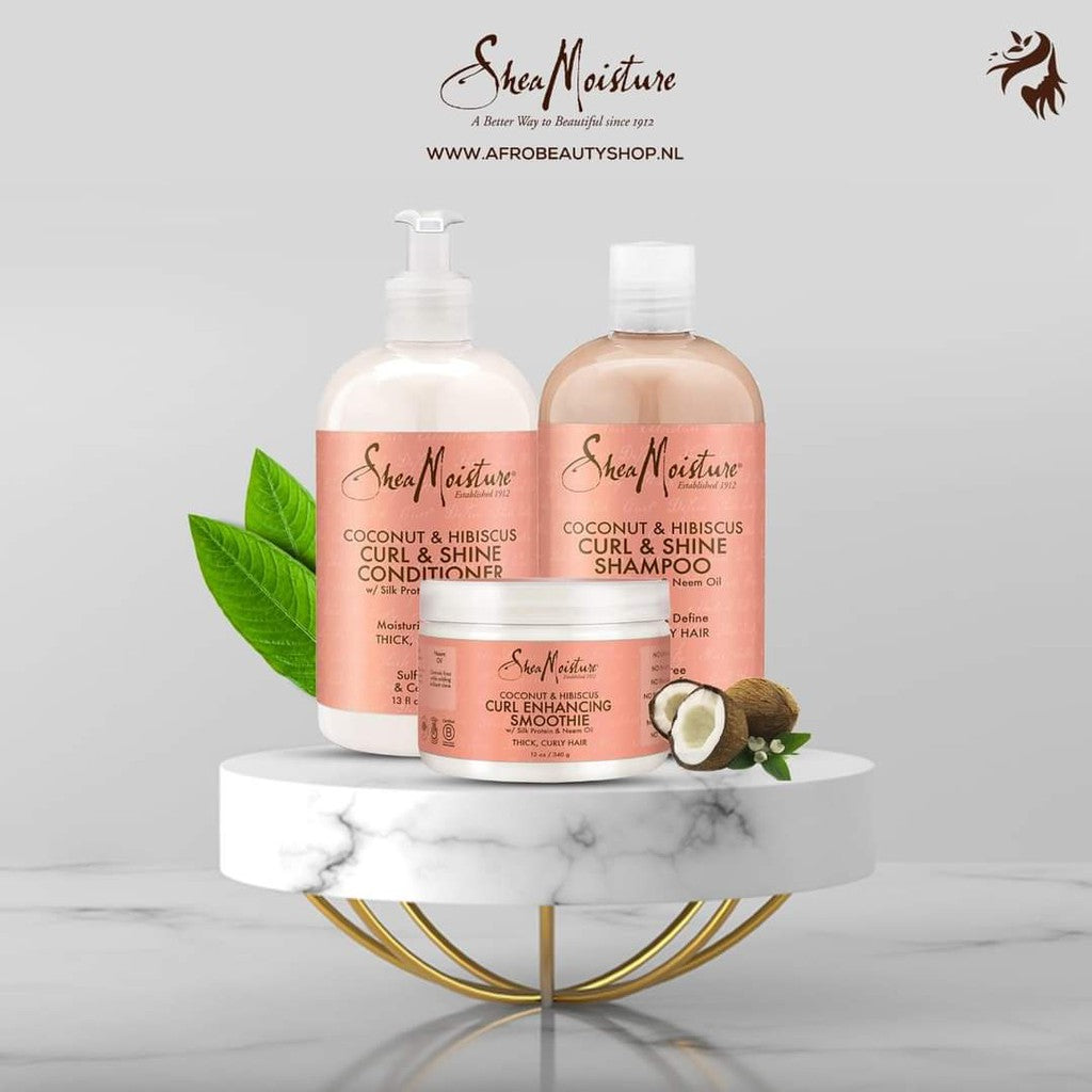 Shea Moisture Curl and Shine - COCONUT and Hibiscus 13oz | Thick & Curly Hair