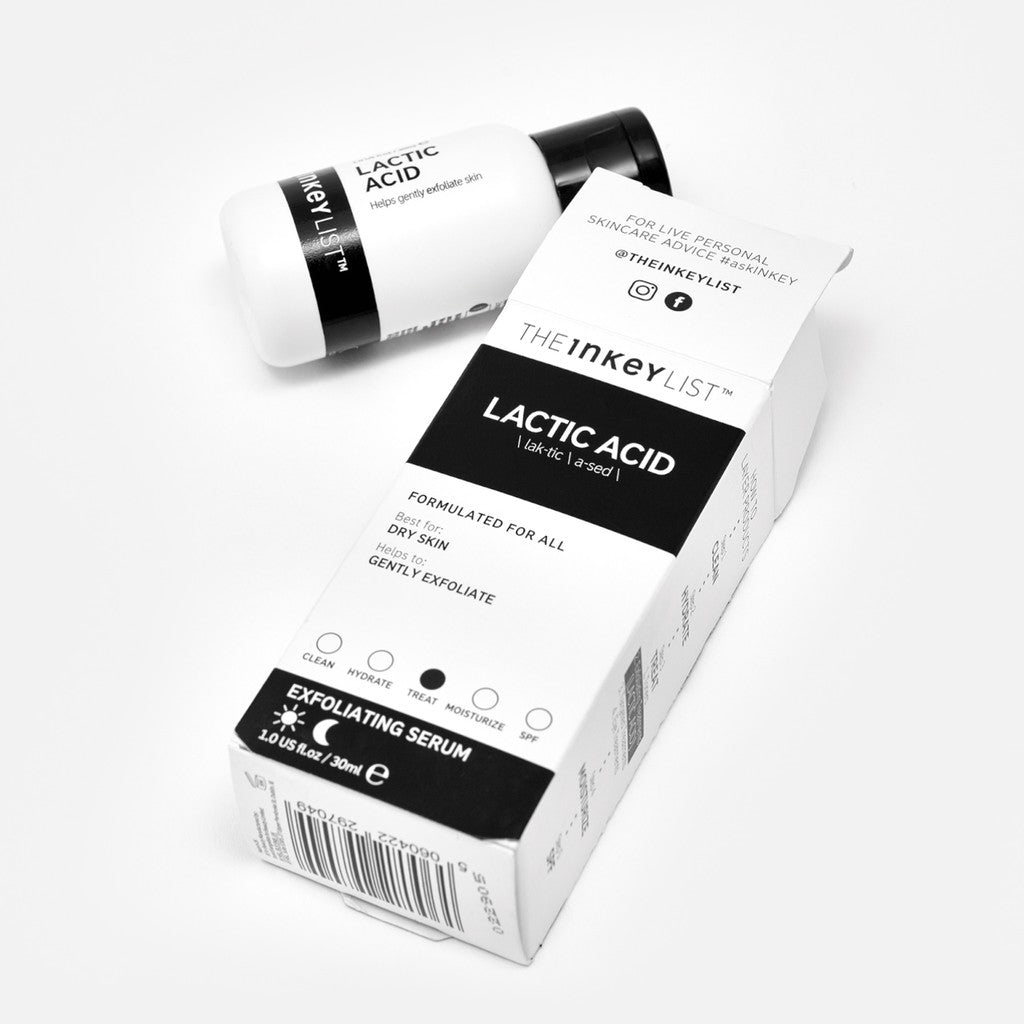 The Inkey List Lactic Acid 30ml | Gently Exfoliates | Best for Dry Skin