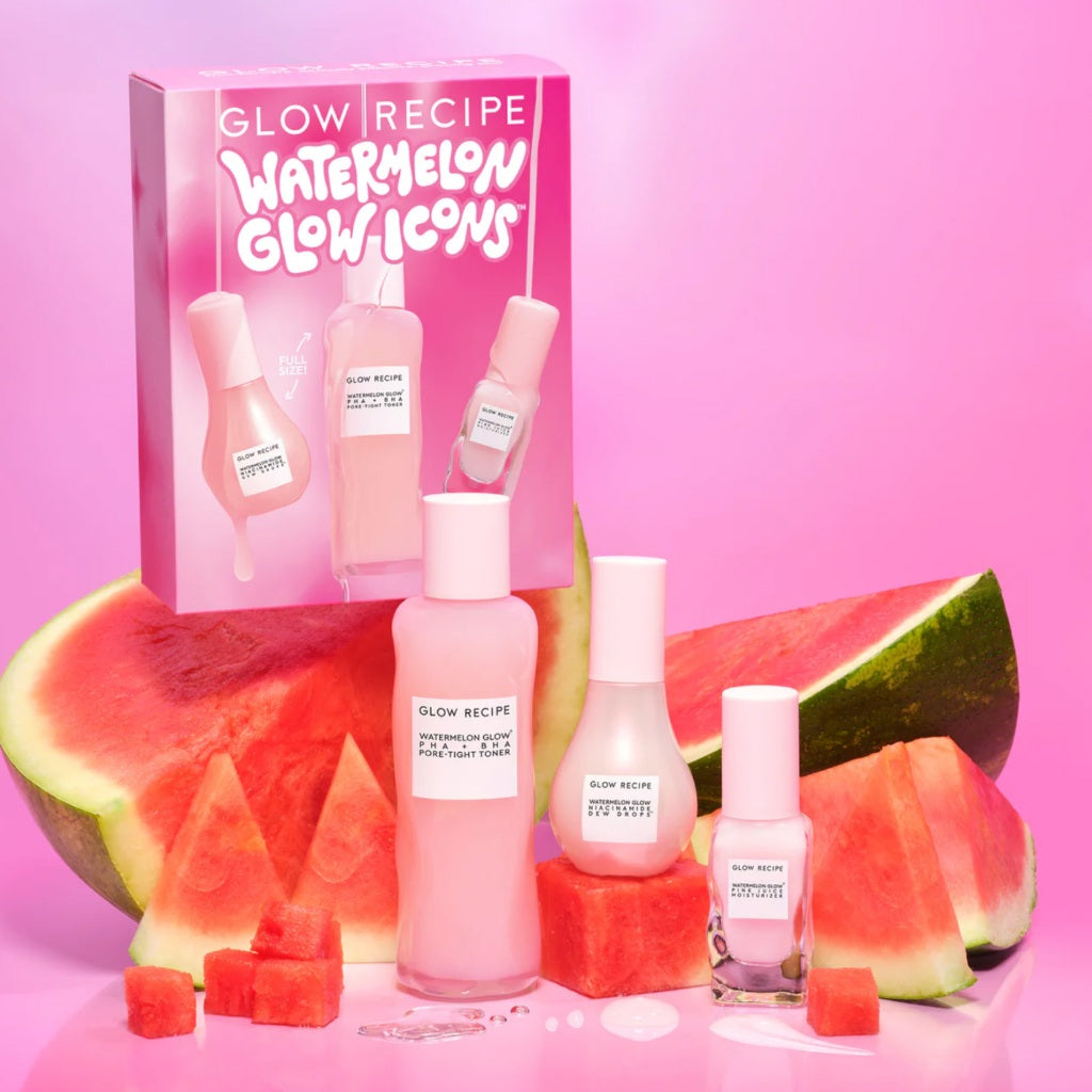 Glow Recipe Watermelon Glow Icons | 3-Pc Serum Toner Moisturizing Lotion