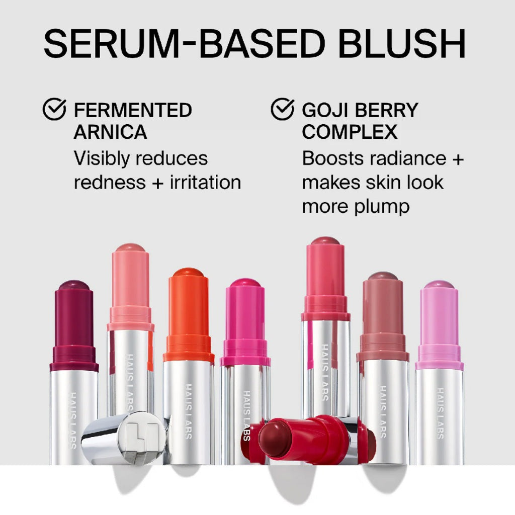 Haus Labs Color Fuse Glassy Blush Balm 5g | Lip + Cheek Blush Balm Stick