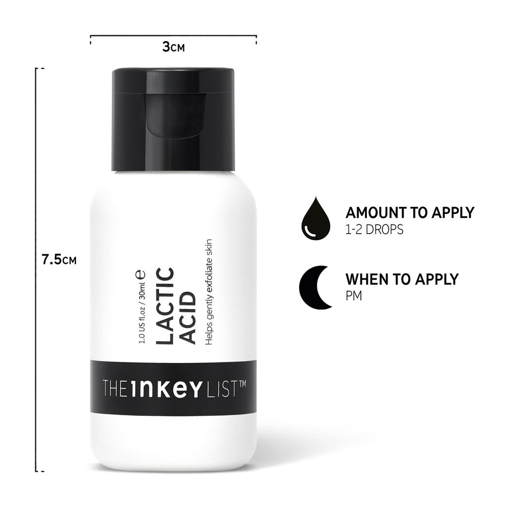 The Inkey List Lactic Acid 30ml | Gently Exfoliates | Best for Dry Skin