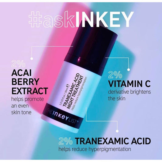 The Inkey List Tranexamic Acid Night Treatment 30ml | Helps Reduce Hyperpigmentation