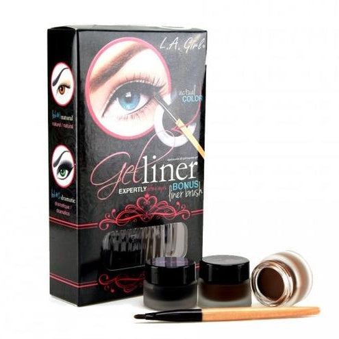 LA Girl GEL LINER KIT Eyeliner 0.2g VERY BLACK