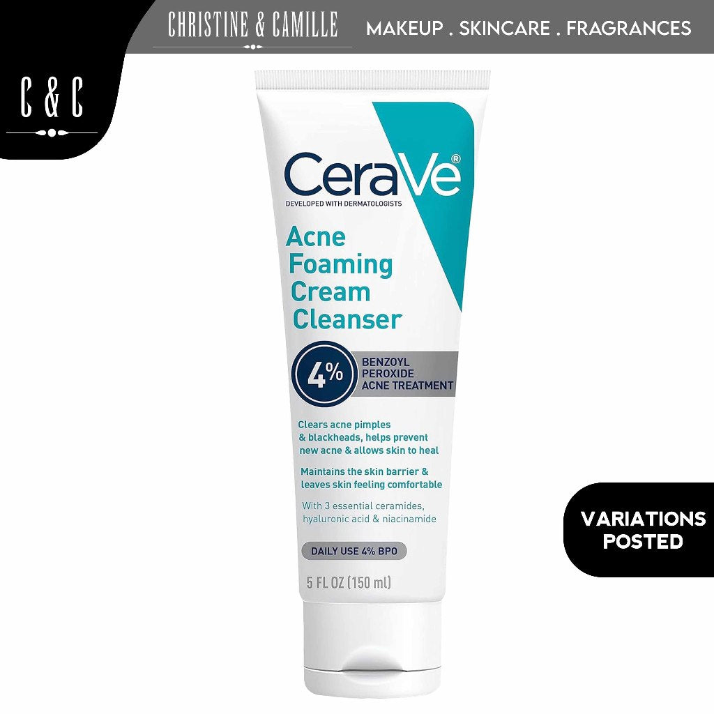 Cerave Acne Foaming Cream Cleanser 150ml EXP 06.26 | Clears Acne & Blackheads