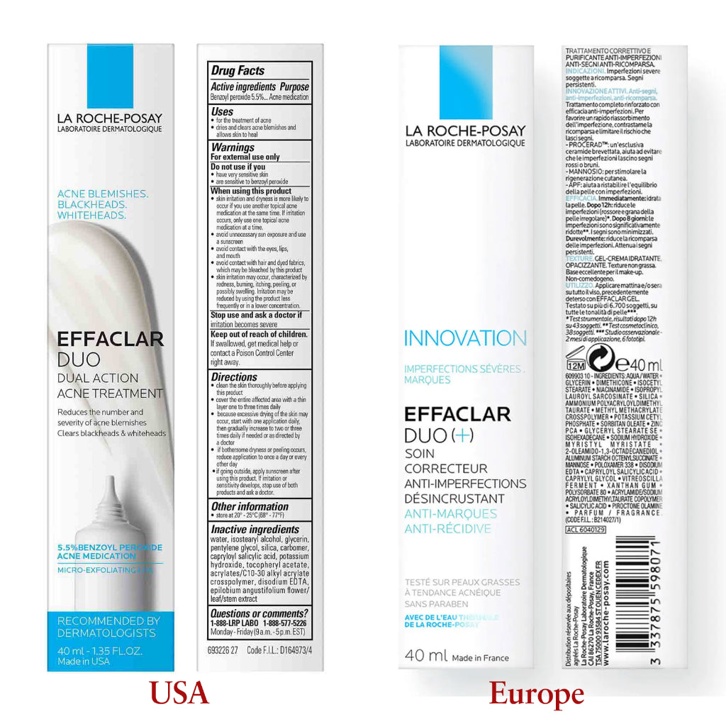 La Roche Posay Effaclar Duo 40ml | Anti-Blemish Moisturizer USA & Europe