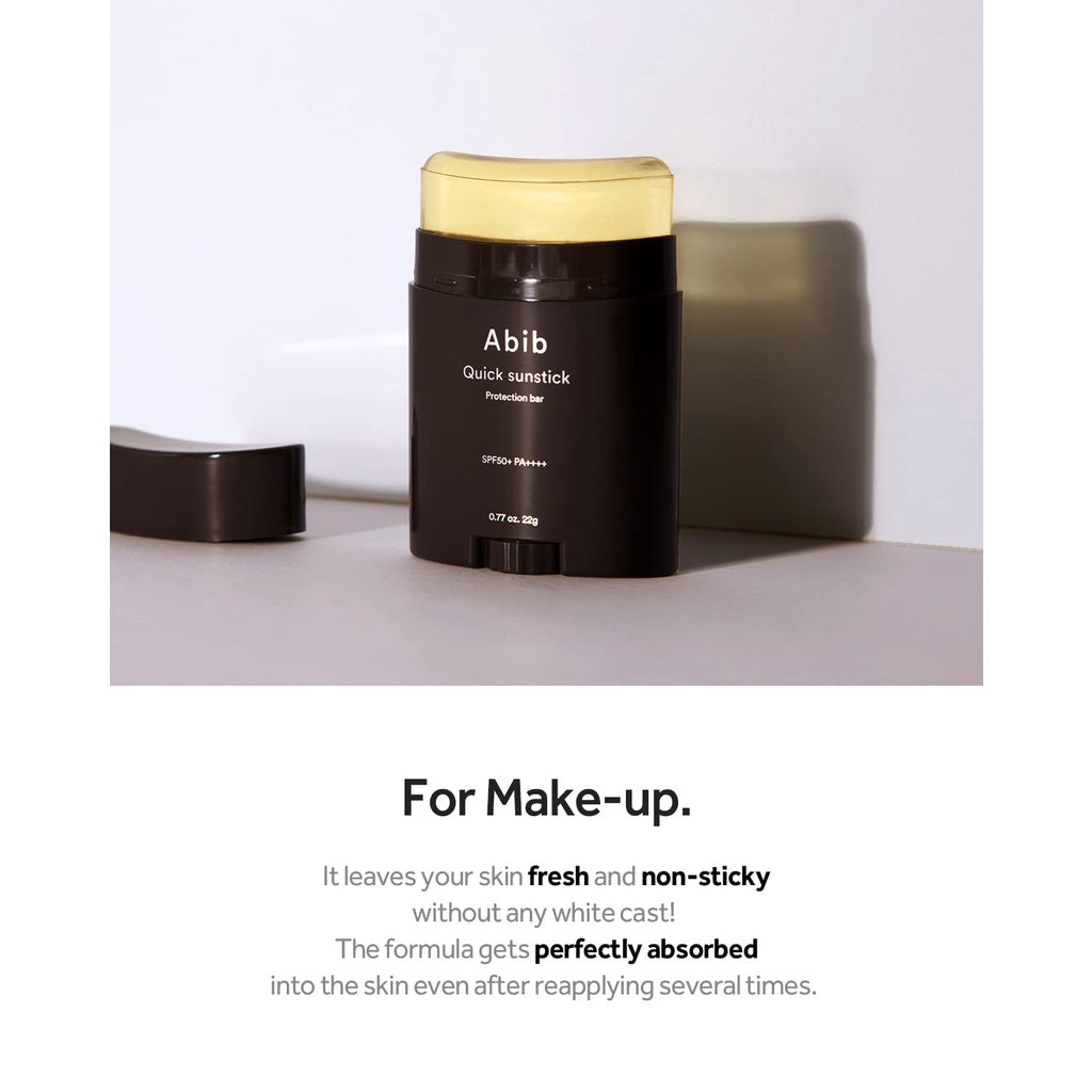 Abib Quick Sunstick Protection Bar SPF50+ PA+++ 22g EXP 10.2025 | Sun Stick Smooth finish