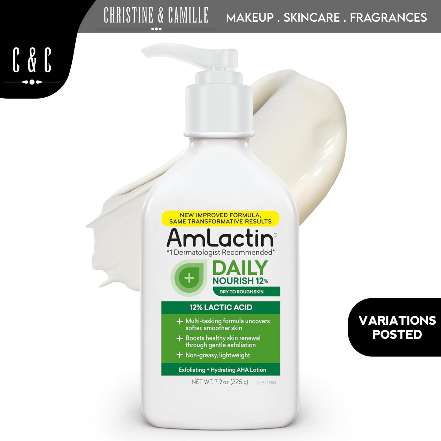 AmLactin Daily Nourish 12% Lactic Acid Moisturizing Lotion