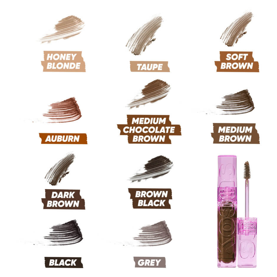 Kosas Air Brow Tinted & Clear Volumizing Treatment Brow Gel